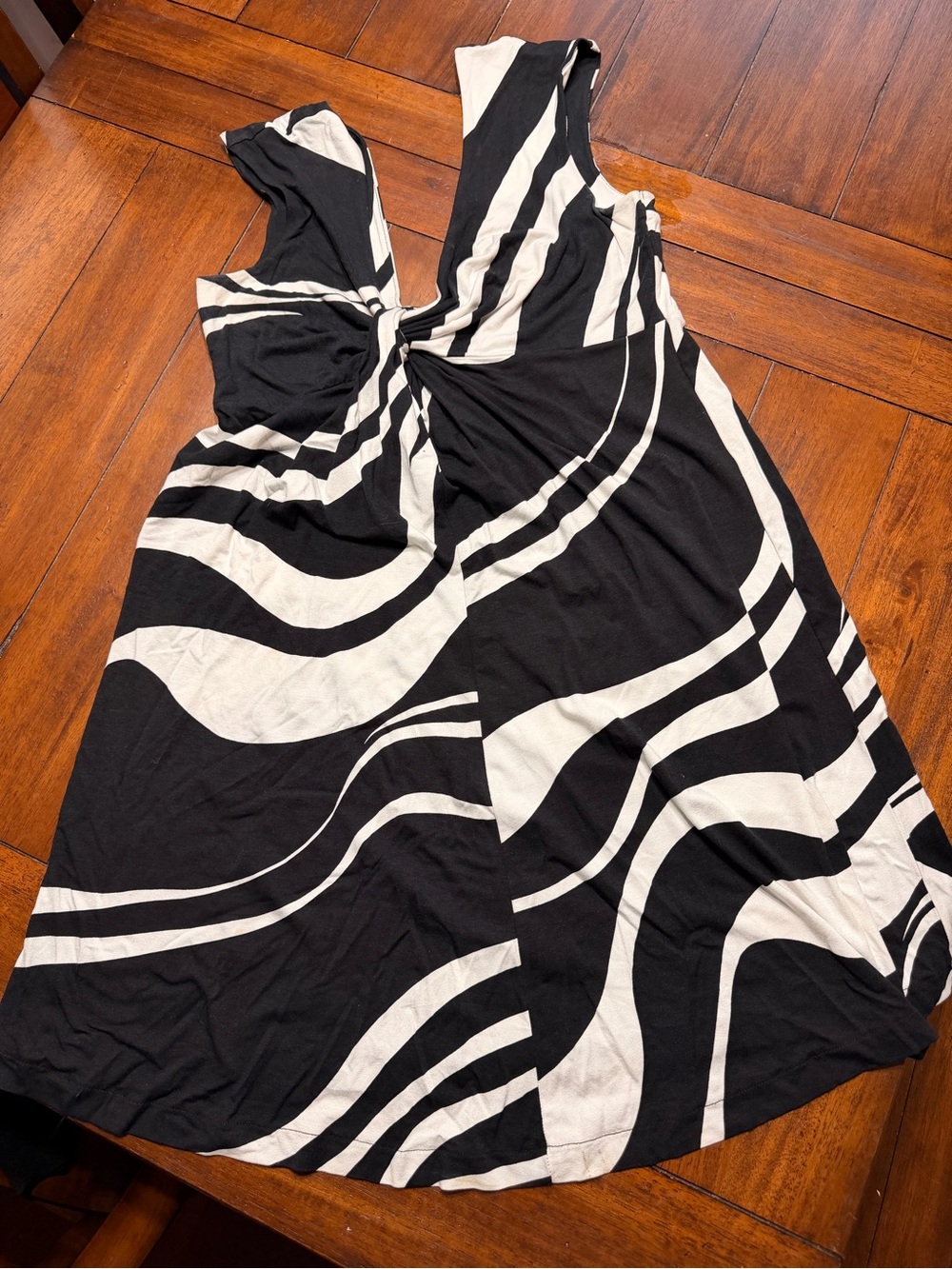 Express Black and White Twist Dress